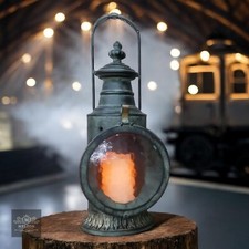 Vintage Style Old Railway Lantern Industrial Home Candle Holder Light Lamp