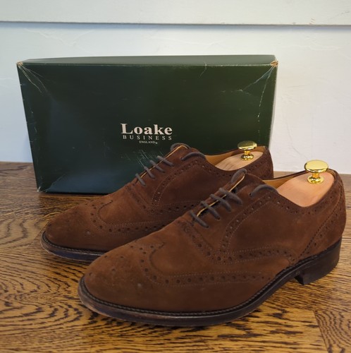 Loake brown suede brogue - loake,