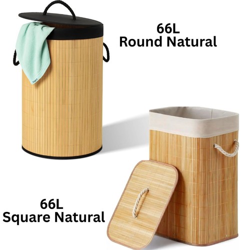 Bamboo laundry basket - bamboo,