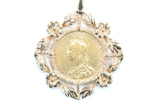 1890 gold full sovereign - gold,