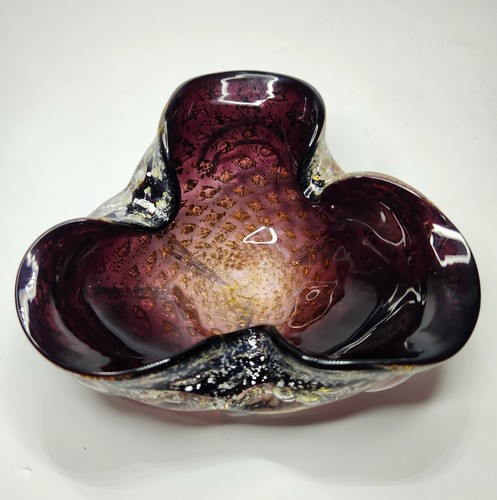 Vtg murano art glass - art, bowl