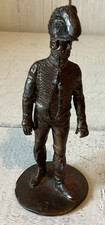 Vintage Bronze effect pewter CHAS C STADDEN 10 cm Military figure/statue 