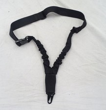 Single Point Gun Sling Shoulder Strap Tactical Black Airsoft Paintball