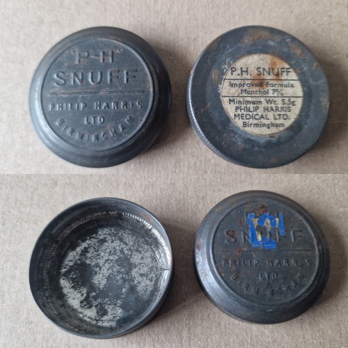Pair vintage snuff - of, tins