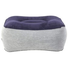 PVC Inflatable Foot Pad Pillow, Travel Flocking Pillow Relaxation Pad3795