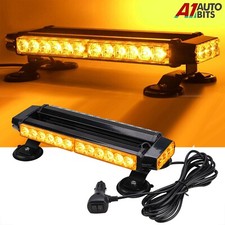15" LED Roof Recovery Light Bar Amber Warning Flashing Magnetic Beacon 12v 24v