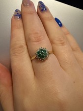 9ct Gold Emerald & Diamond