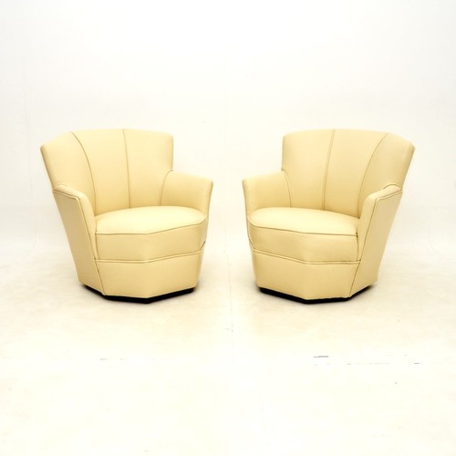 Pair leather art deco - pair, of