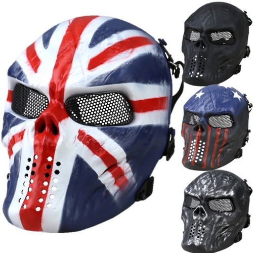 Full face mesh mask skull - face,
