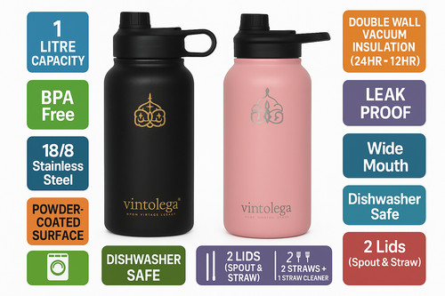 Insulated stainless steel - 1l,