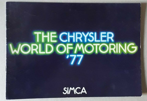 Simca range brochure - brochure, 1977