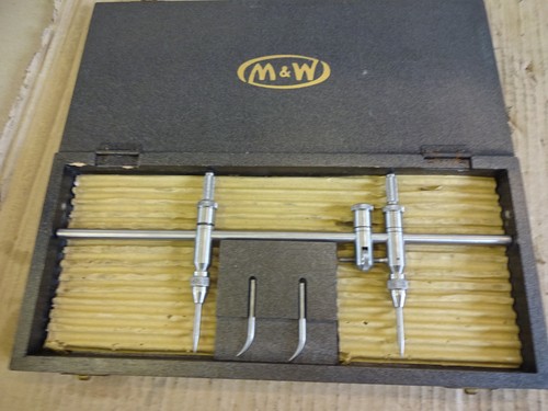 Trammel set cased - &, w