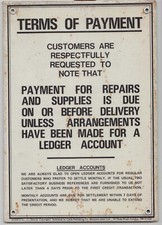 TERMS OF PAYMENT CUSTOMERS ARE