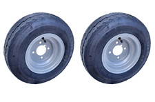 2 x DELITYRE 16.5 x 6.5 - 8 ROAD RATED WHEEL AND TYRE 4" PCD, TRAILER, WIDE ATV