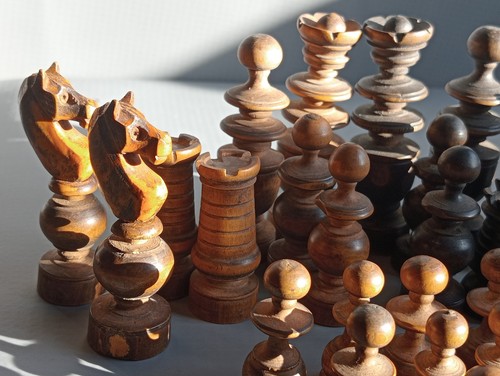 Antique regence style chess - antique,