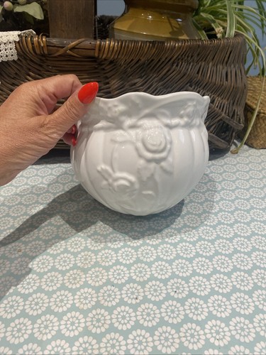 Porcelain white glazed floral - porcelain,