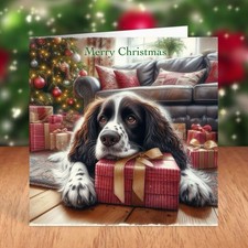 Springer Spaniel Dog Christmas Card