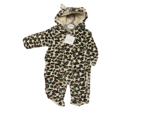 Babies leopard snowsuit - babies, brown