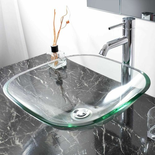 Clear bathroom square glass - square,