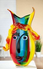 MASSIVE 37cm Art Glass Picasso Tribute Grotesque Abstract Glass Vase