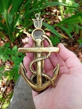 Vintage Brass Sailor Boat Anchor Door Knocker, maritime home decor, gift idea, C