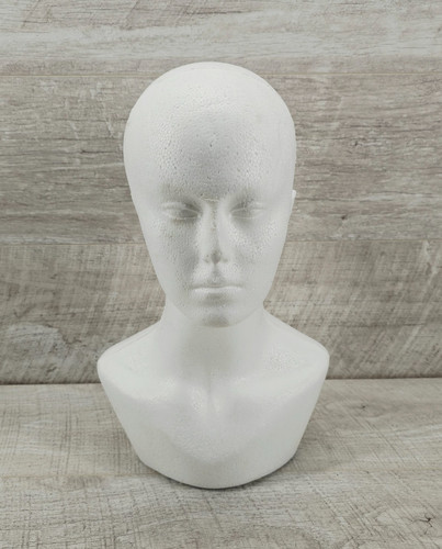 Styrofoam head with shoulders - styrofoam,