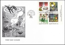 Moomin Troll Stamp Booklet Sheet Finland Mint FDC 2000