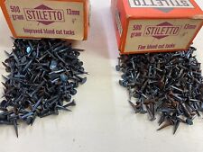 Blued Cut Carpet Tacks Fine Cut Improved Upholstery Fabric Webbing 13mm 1/2" NOS