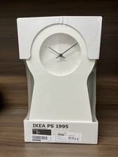 Ikea PS 1995 White Clock. 48 cm High. Wall or Free Standing Storage.