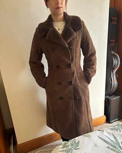 Vintage brown sheepskin - brown,