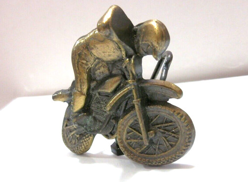 Vintage brass motocross dirt - brass,