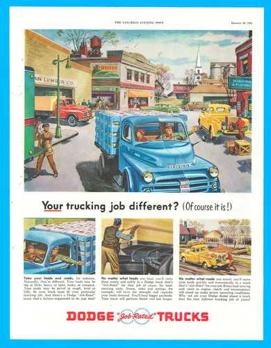 1952 dodge trucks print - dodge,