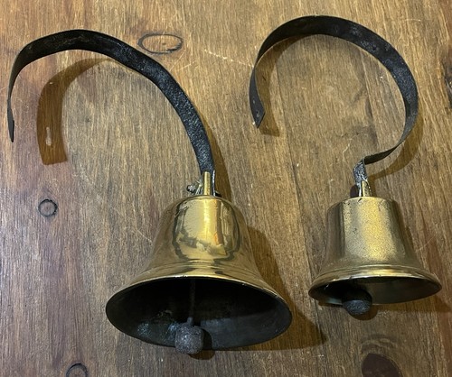 Two antique brass shop - antique,
