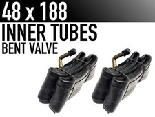 2x BENT VALVE Inner Tubes - 48 x 188 For  PRAM BUGGY PUSHCHAIR CART etc
