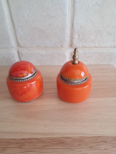 Pair vintage orange - pair,