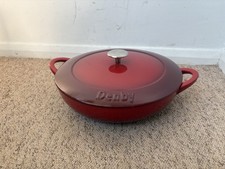 Denby Cast Iron 30cm Shallow Casserole Dish with Lid 3.8 Litre