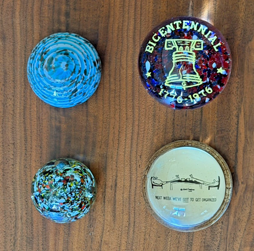 Vintage art glass paperweights - vintage,