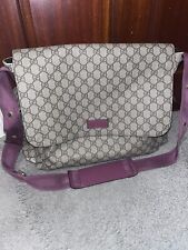 Gucci Changing Bag GG Supreme Monogram Pink Leather Canvas Shoulder Crossbody