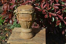 Vintage Hand Carved African Wooden Ethnic Tribal Bongo Djembe Drum