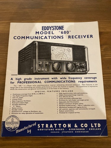 Eddystone 680 radio receiver - eddystone,