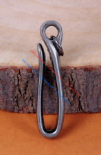 5pc 68*16mm Retro Silver KeyChain Key Ring Belt U Hook Wallet Chain Fish Hook