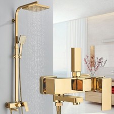 Gold Exposed Bathroom Shower