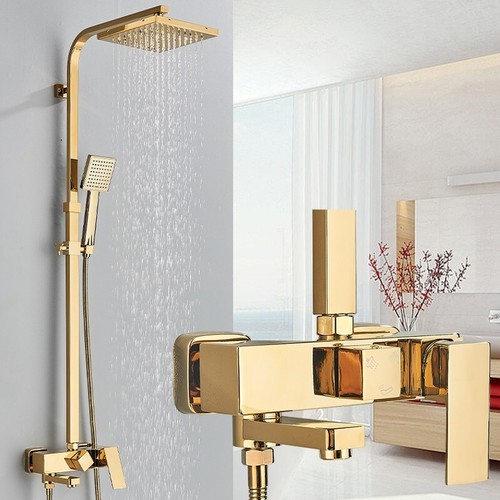 Gold exposed bathroom - exposed,