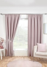 3" Pencil Pleat BLACKOUT Curtains Eclipse Ready Made Pair By Sundour Rose Pink