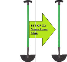 X2 Long Handle Grass Lawn Edge Border Edging Knife Cutter Step Edger Gardening