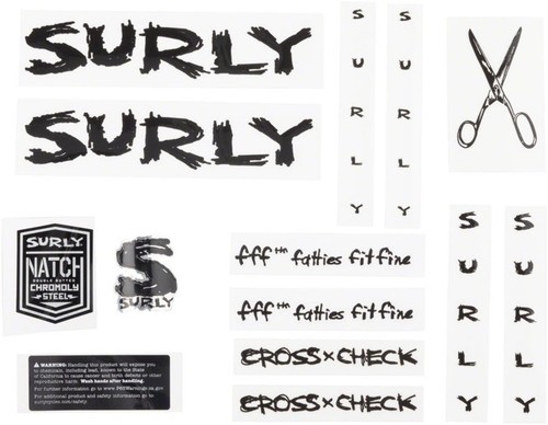Surly cross check frame decal - cross,