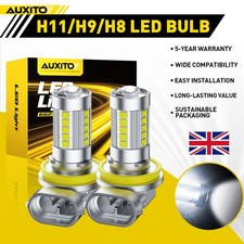 2PCS H11 H8 H9 LED Bulbs High