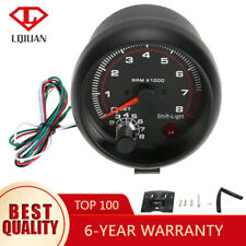 3.75 inch 12V 0-8000RPM Tachometer Rev Counter Gauge with Adjustable Shift Light