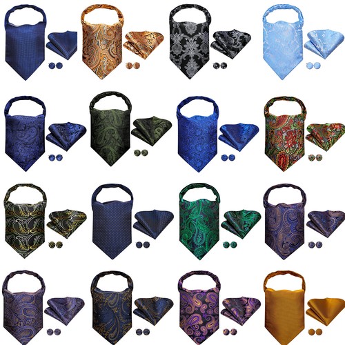 Men paisley ascot cravat tie - ascot,