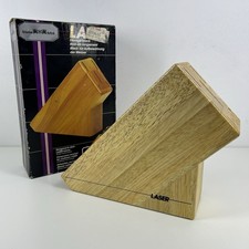 Richardson Sheffield Laser Wooden Storage Block Holder in Box 5 Knife Slots